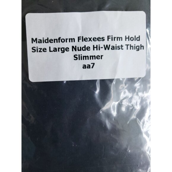 Maidenform Flexees Firm Hold Hi-Waist Thigh Slimmer Large Nude Anti-Static Shape - Picture 9 of 9